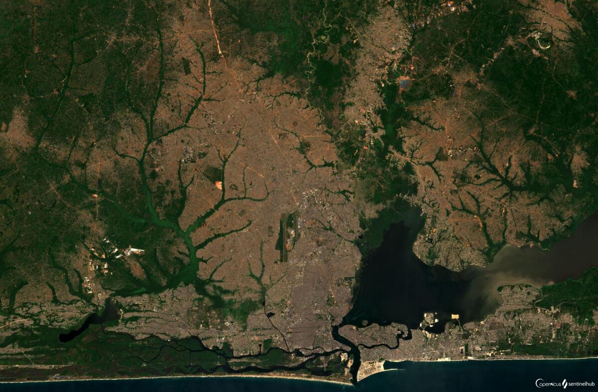 Satellite image of Lagos, Nigeria