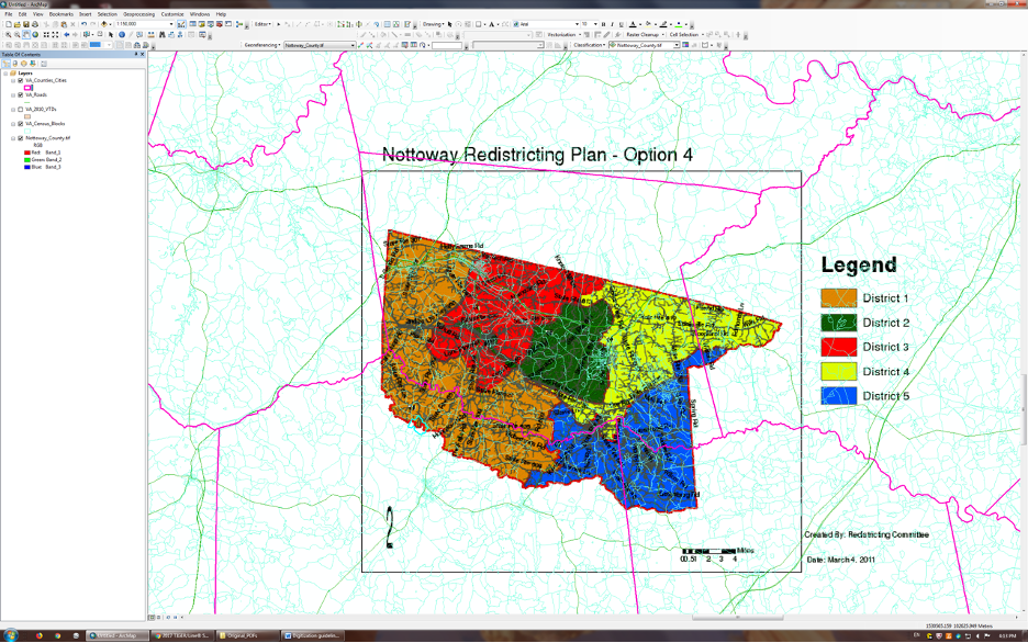 An example of TIFF map brought into GIS